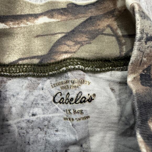 Vintage Cabelas Camo Long Sleeve Shirt Men's XL Mock Neck y2k Camouflage Hunting - Picture 4 of 7